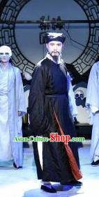 Chinese Drama Huating Song of Song Dynasty Ancient Landlord Black Clothing Stage Performance Dance Costume for Men