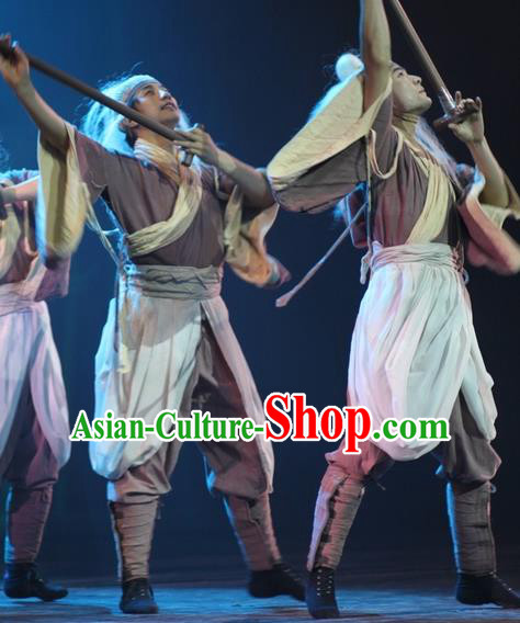 Chinese Impression of Suzhou Ancient Civilian Clothing Stage Performance Dance Costume for Men