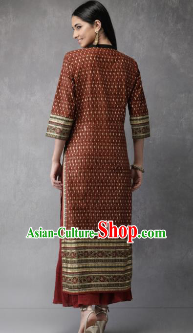 Asian Indian Traditional Printing Blouse India Punjabis Lehenga Choli Costume for Women