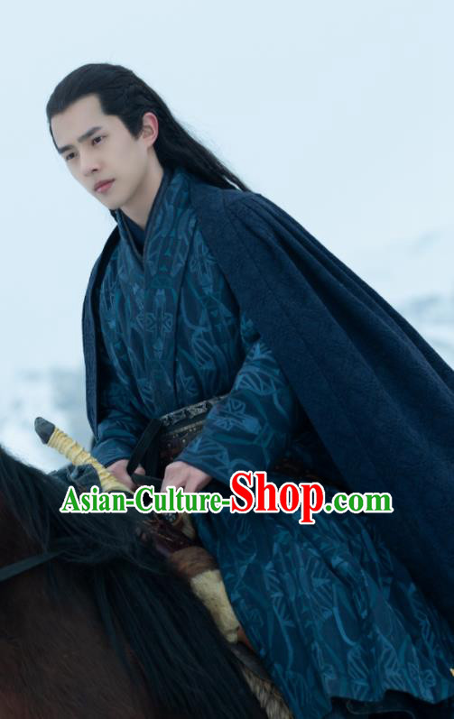 Chinese Ancient Crown Prince Drama Novoland Eagle Flag Lv Guichen Liu Haoran Replica Costumes for Men