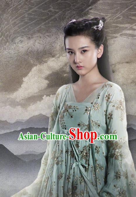 Chinese Drama Novoland Eagle Flag Ancient Princess Yu Ran Song Zu Er Replica Costumes and Headpiece for Women