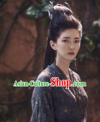 Chinese Ancient Drama Novoland Eagle Flag Princess Gong Yuyi Replica Costumes and Headpiece for Women
