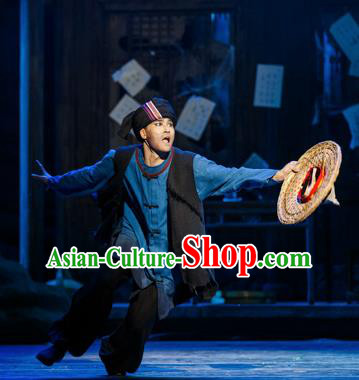Impression Shanha Chinese She Nationality Male Clothing Stage Performance Dance Costume for Men
