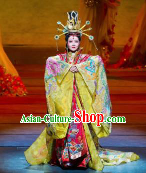 Meet Millennium Chinese Classical Dance Ancient Empress Dress Stage Performance Dance Costume and Headpiece for Women
