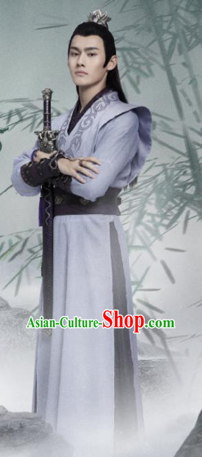 Chinese Drama The Untamed Ancient Swordsman Jiang Cheng Purple Costumes for Men