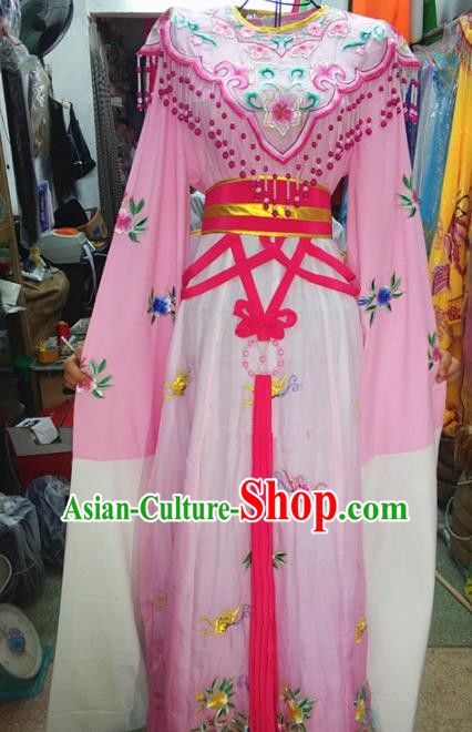 Chinese Traditional Beijing Opera Actress Costume Peking Opera Princess Pink Dress for Adults