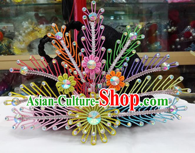Chinese Traditional Beijing Opera Hair Accessories Peking Opera Princess Phoenix Coronet Hairpins for Adults