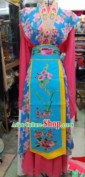 Chinese Traditional Beijing Opera Rosy Dress Peking Opera Actress Water Sleeve Costume for Adults