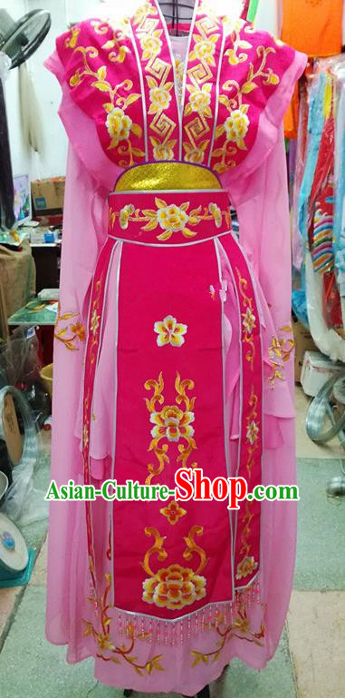 Chinese Traditional Beijing Opera Nobility Lady Pink Dress Peking Opera Actress Costume for Adults