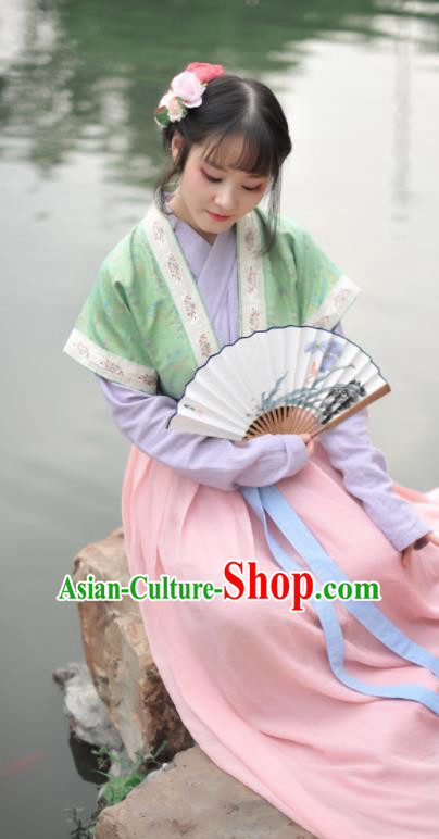 Chinese Ancient Nobility Lady Hanfu Dress Song Dynasty Young Lady Historical Costume Complete Set for Women