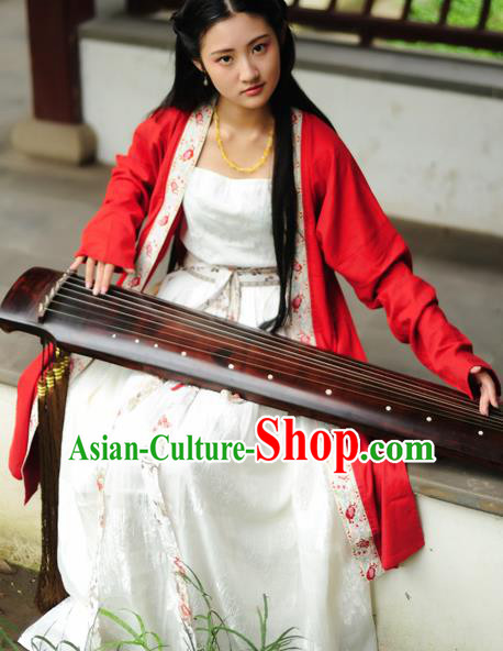 Chinese Ancient Hanfu Dress Song Dynasty Nobility Lady Historical Costumes Complete Set