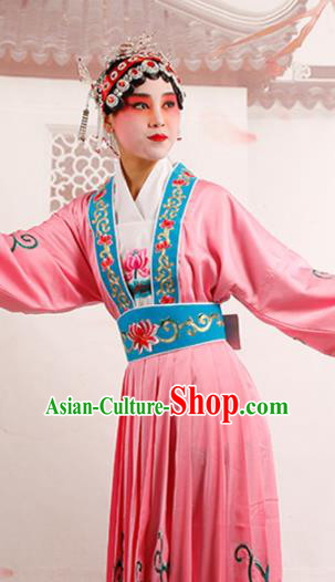 Chinese Traditional Beijing Opera Diva Costume Ancient Princess Pink Palace Dress