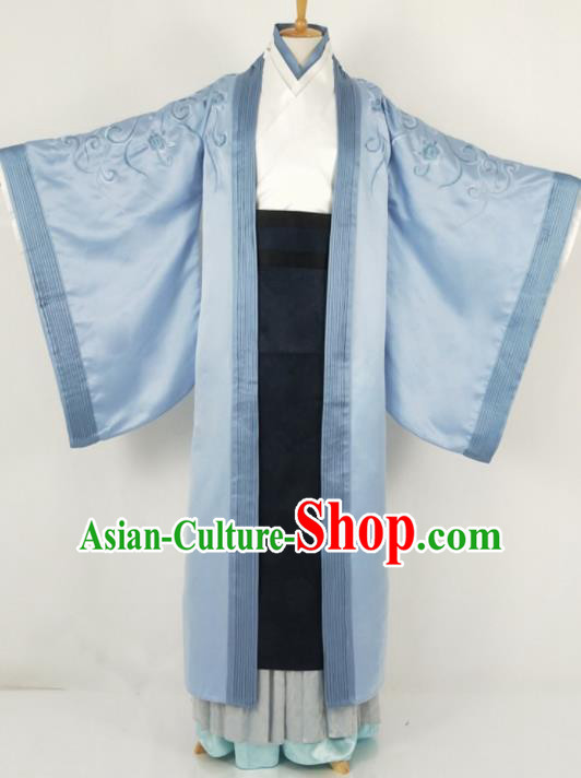 Traditional Chinese Ancient Nobility Childe Costume Han Dynasty Prince Embroidered Clothing for Men