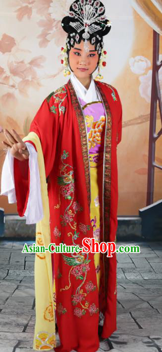 Traditional Chinese Beijing Opera Empress Costume Peking Opera Queen Red Dress
