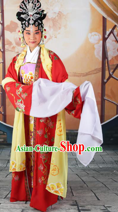 Traditional Chinese Beijing Opera Empress Costume Peking Opera Queen Red Dress