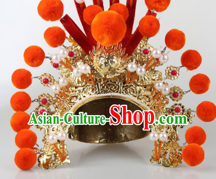 Asian Chinese Beijing Opera Headwear Traditional Peking Opera General Hat