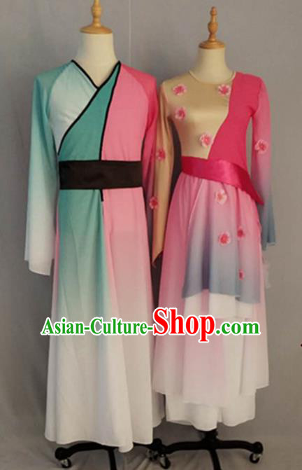 Traditional Chinese Classical Dance Costume China Folk Dance Clothing Complete Set