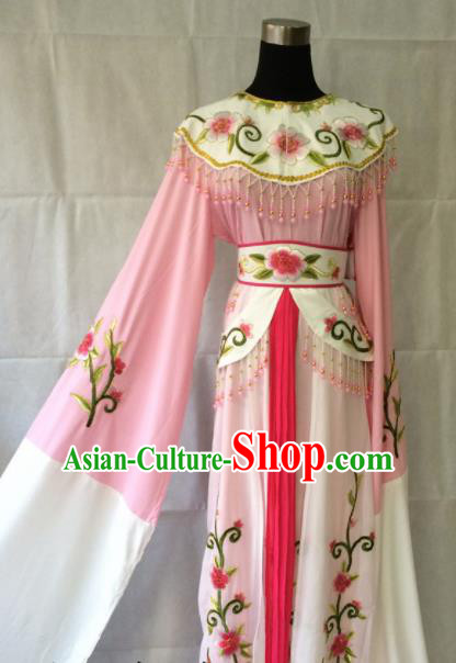 Traditional Chinese Beijing Opera Diva Peri Costume Ancient Princess Pink Hanfu Dress for Women