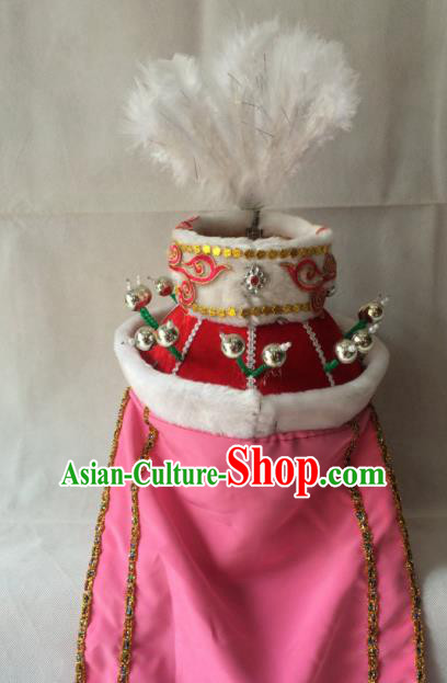 Asian Chinese Beijing Opera Hair Accessories Ancient Ethnic Princess Hat for Women