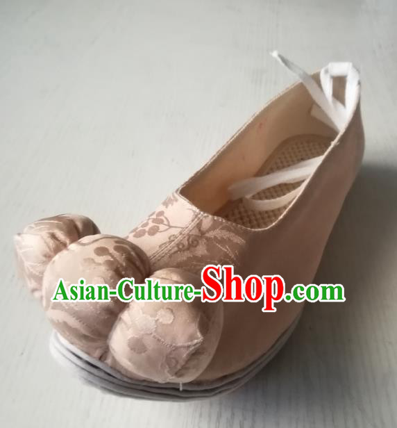 Asian Chinese Traditional Shoes Ancient Tang Dynasty Princess Embroidered Shoes Hanfu Shoes for Women