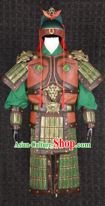 Chinese Song Dynasty Drama Warrior Costume Ancient General Body Armor Complete Set