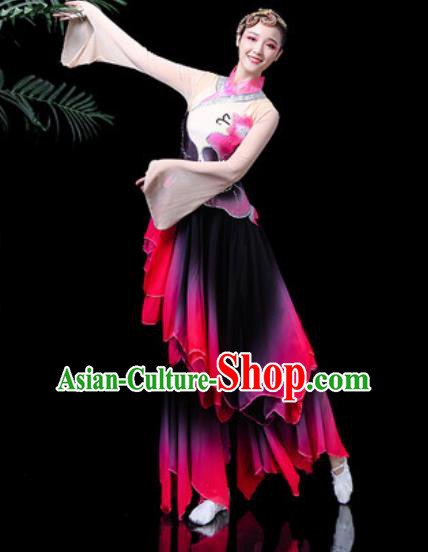 Traditional Chinese Stage Performance Costume Folk Dance Fan Dance Clothing for Women