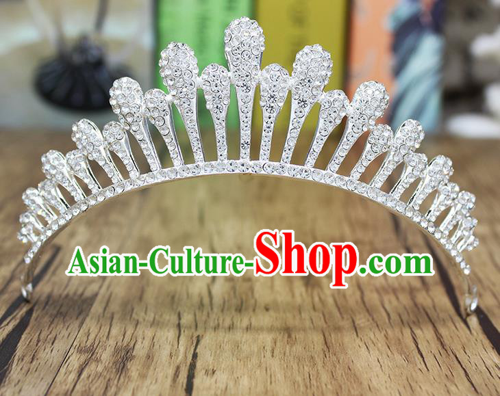 Top Grade Handmade Hair Accessories Bride Classical Crystal Royal Crown for Women