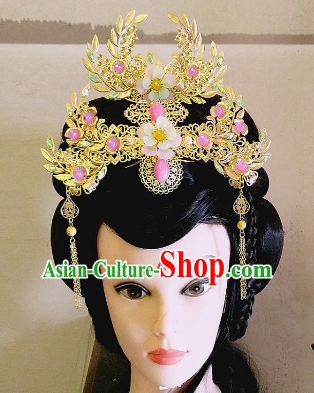 Chinese Ancient Princess Hair Accessories Traditional Hanfu Palace Phoenix Coronet Hairpins for Women
