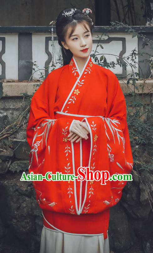 Traditional Chinese Han Dynasty Princess Replica Costumes Ancient Wedding Embroidered Hanfu Dress for Women