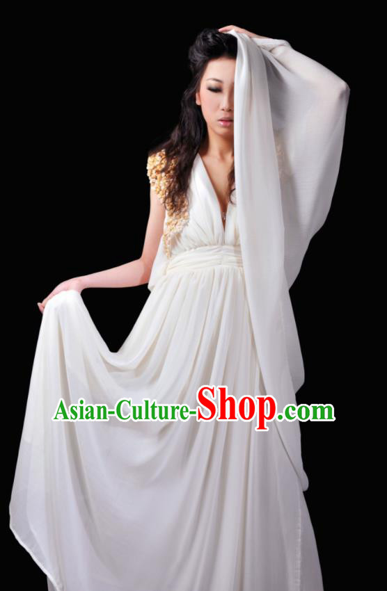 Traditional Greek Goddess Costume Ancient Greek White Dress for Women