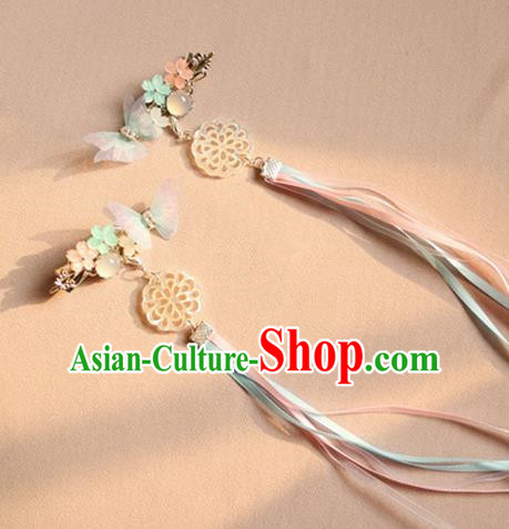 Chinese Traditional Handmade Ribbon Tassel Hair Claws Classical Hair Accessories for Women