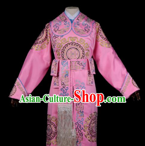 Professional Chinese Beijing Opera Takefu Costume Ancient Swordsmen Pink Clothing for Adults