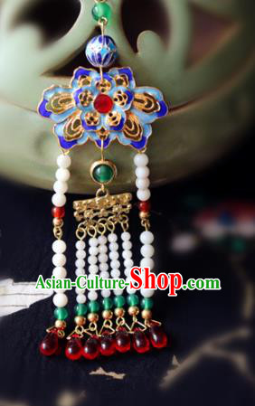 Chinese Traditional Handmade Cloisonne Tassel Brooch Classical Accessories Breastpin for Women