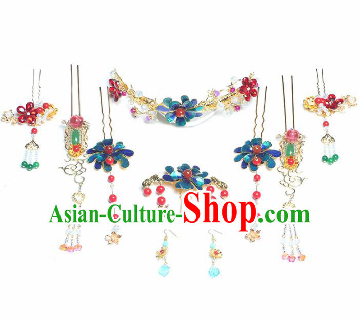 Top Grade Chinese Ancient Bride Wedding Hair Clasp Hairpins Traditional Hair Accessories Headdress for Women