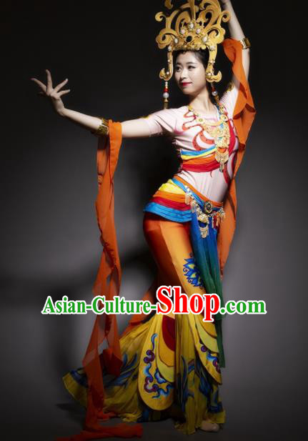 Chinese Traditional Classical Dance Costume Dunhuang Flying Apsaras Dance Clothing for Women