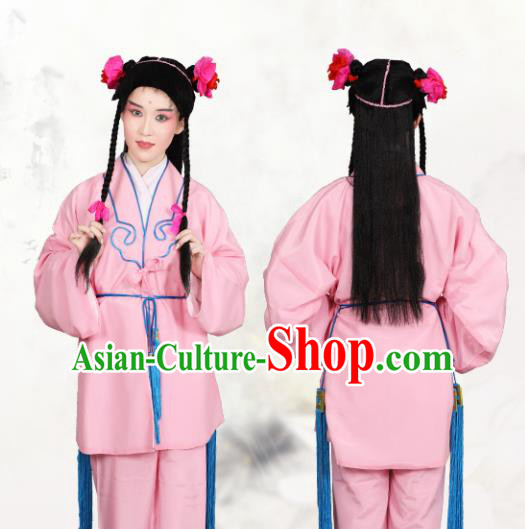 Chinese Traditional Peking Opera Clown Pink Clothing Classical Beijing Opera Attendants Costume for Men