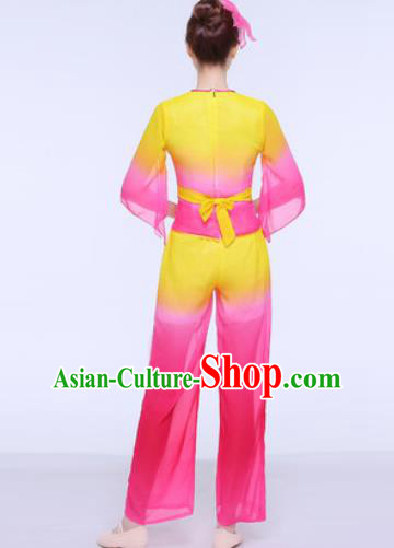 Traditional Chinese Folk Dance Group Dance Clothing Yangko Fan Dance Costume for Women