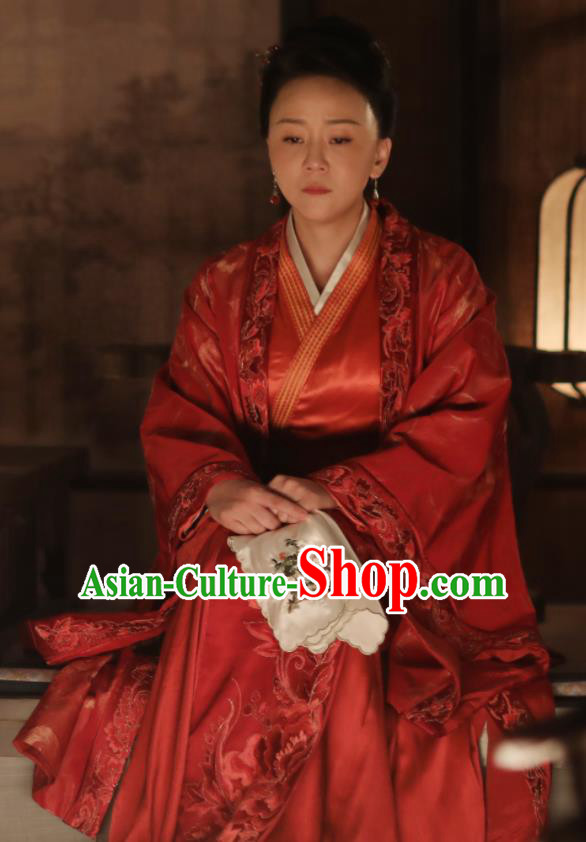 Chinese Ancient Drama The Story Of MingLan Song Dynasty Marquise Dowager Embroidered Historical Costume for Women