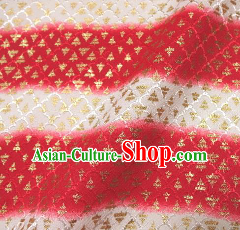 Asian Traditional Kimono Classical Stripe Pattern Damask Brocade Fabric Japanese Kyoto Tapestry Satin Silk Material
