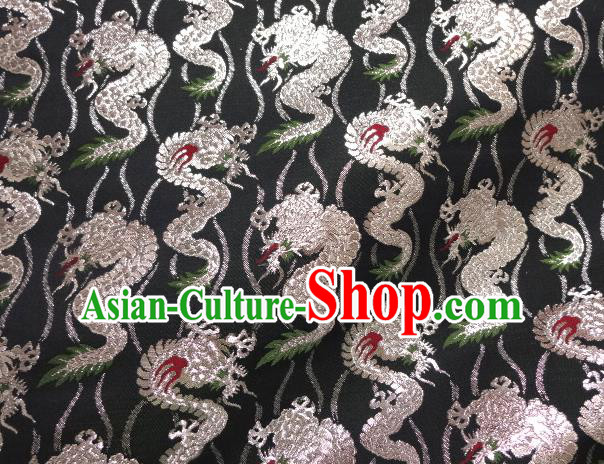 Asian Traditional Baldachin Classical Dragon Pattern Brocade Fabric Japanese Kimono Tapestry Satin Silk Material