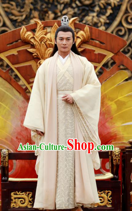 Drama Zhao Yao Traditional Chinese Ancient Prince Swordsman Replica Costume for Men