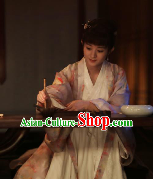 Drama The Story Of MingLan Replica Costume Traditional Chinese Ancient Nobility Lady Embroidered Dress for Women
