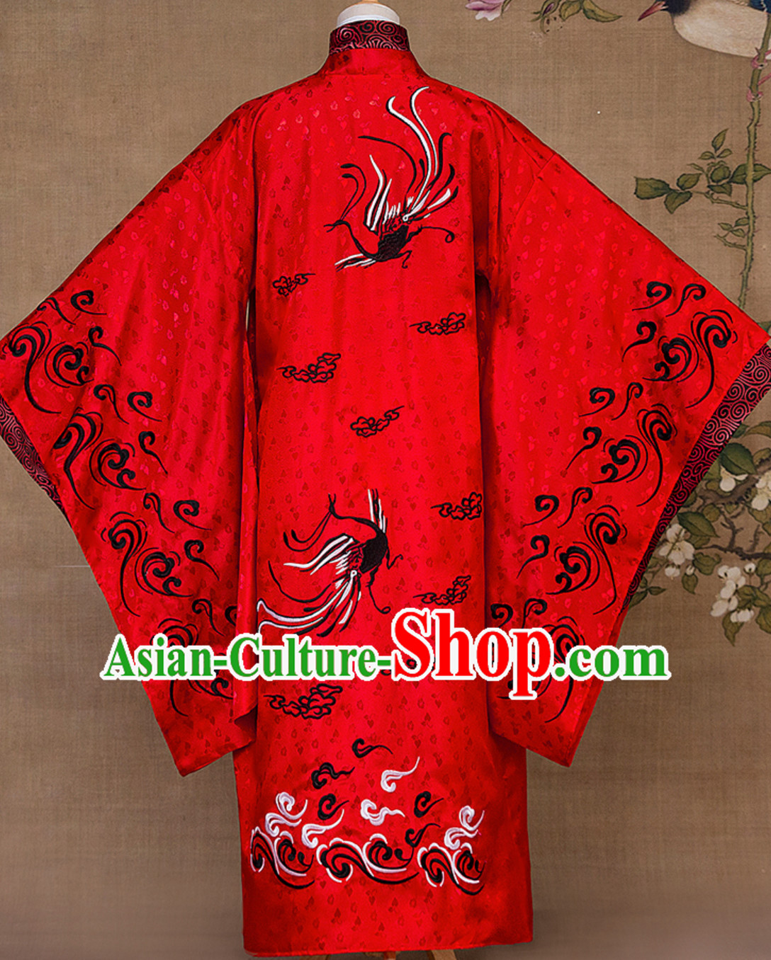 Ancient Chinese Emperor Embroidered Dragon Garment Complete Set