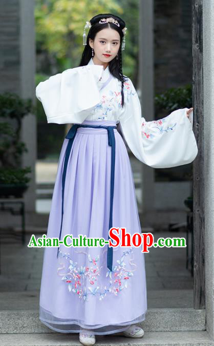 Chinese Traditional Ming Dynasty Aristocratic Lady Historical Costume Ancient Peri Hanfu Dress for Women
