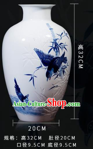 Chinese Jingdezhen Ceramic Enamel Vase Handicraft Traditional Porcelain Vase