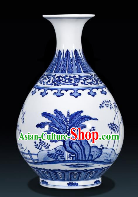 Chinese Jingdezhen Ceramic Craft Hand Painting Enamel Vase Handicraft Traditional Porcelain Vase