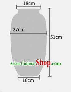 Chinese Jingdezhen Ceramic Craft Hand Painting Landscape Vase Enamel Handicraft Traditional Porcelain Vase