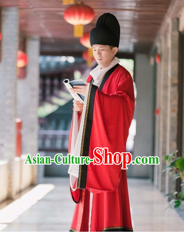 Tang Dynasty Wedding Dresses and Hat for Bridegroom