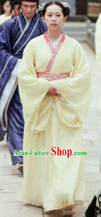 Drama Queen Dugu Chinese Traditional Ancient Sui Dynasty Court Maid Embroidered Historical Costume for Women