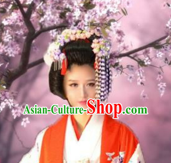 Classical Asian Hair Jewelry Handmade White Flowers Decorations Set